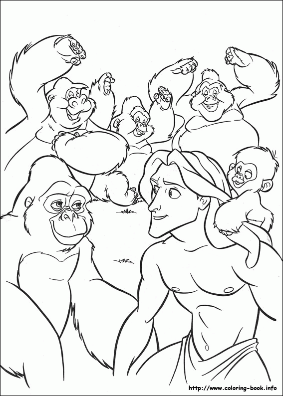 Tarzan kolorowanki